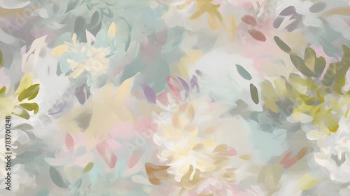 Fototapeta Naklejka Na Ścianę i Meble -  soft light muted pastel abstract floral background wallpaper pattern