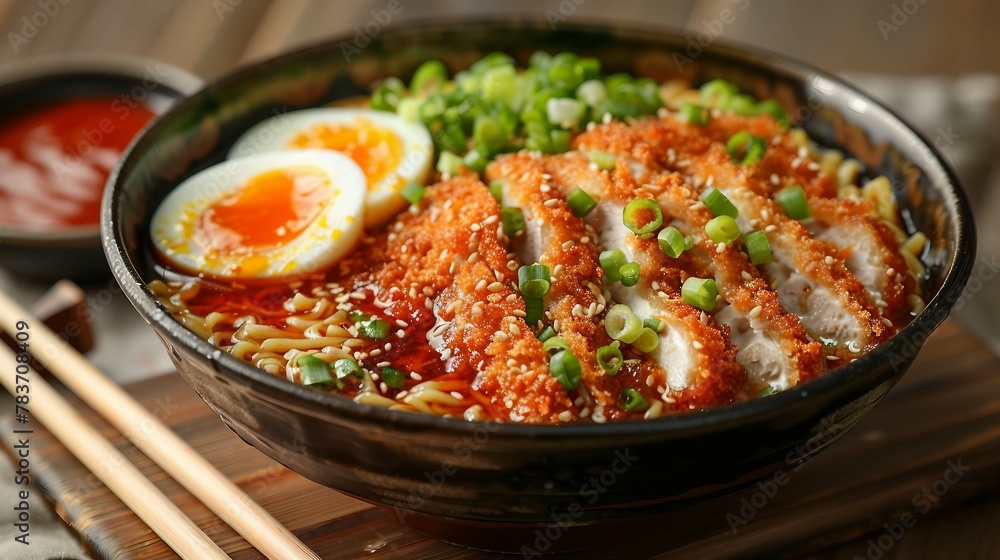 Breaded chicken with ramen noodles Breaded chicken with ramen noodles
