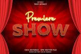 Premiere Show 3d Editable Text Effect Template Style Premium Vector