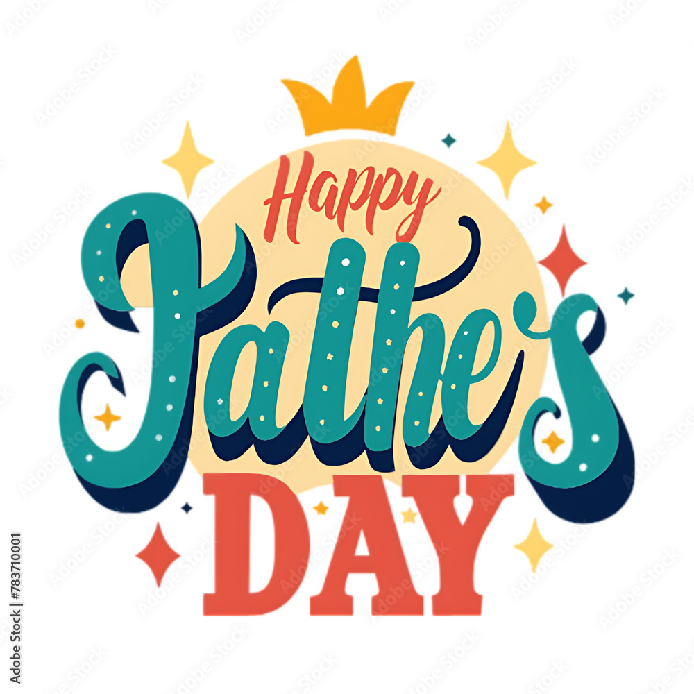 Fototapeta premium father's day background with different elements