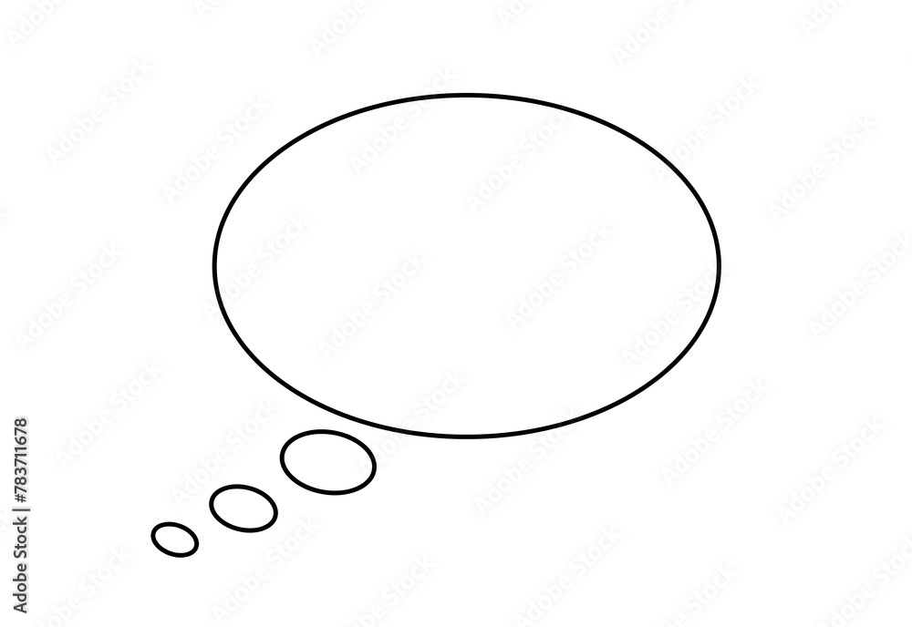 Isolated comic book speech bubble (indicating thought), without text (empty blank), filled with white, bordered in black.
Isolated comic book speech bubble (indicating thought), without text (empty blank), filled with white, bordered in black.