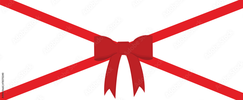 cross tied red ribbon with bow cross tied red ribbon with bow