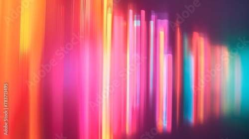 Softly blurred neon spectrum  dynamic yet simple  modern flair