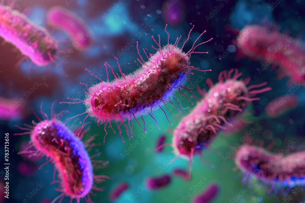 Diverse Bacteria 3d. Flu infection vaccine. Generate Ai Diverse Bacteria 3d. Flu infection vaccine. Generate Ai