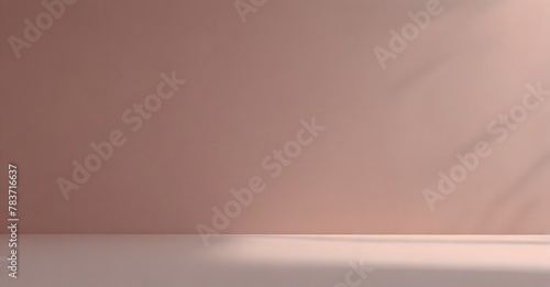 Minimal simple pink background with light and shadow for design or product presentation