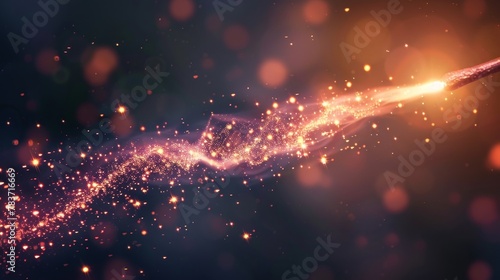 A magical wand with sparkling stars and swirls AI generated illustration