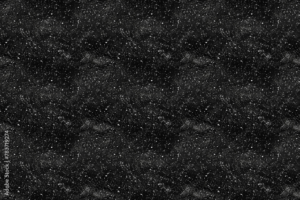 Seamless black and white starry sky pattern