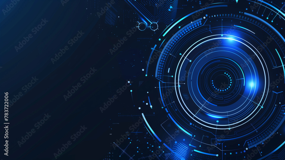 Sophisticated blue-toned digital interface with high-tech HUD elements, symbolizing advanced computing and engineering Sophisticated blue-toned digital interface with high-tech HUD elements, symbolizing advanced computing and engineering