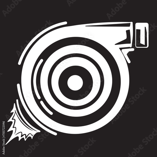 simple elegant turbo racing vector logo template
