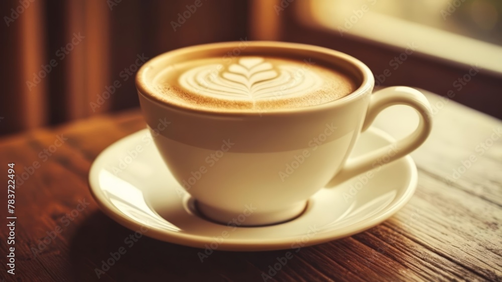 A moment of tranquility with a frothy delight A moment of tranquility with a frothy delight