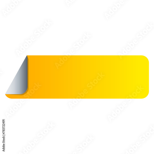 Golden Label Sticker for Price Tag and Template. Isolated on White Background.
