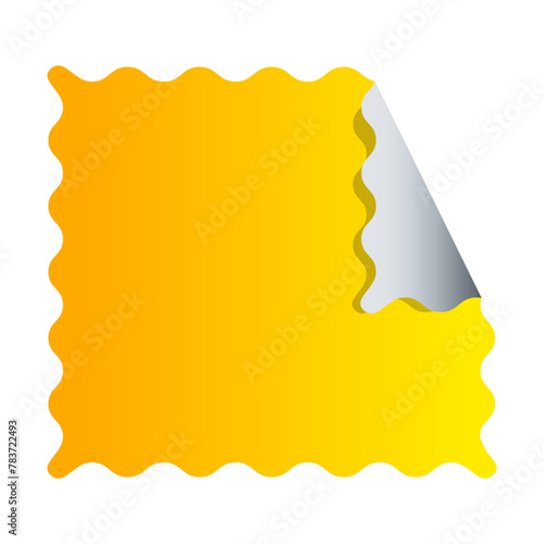 Golden Label Sticker for Price Tag and Template. Isolated on White Background.