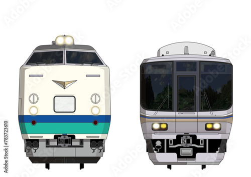 京都の列車No.5_485系1500番台 / 223系2000番台_Japanese Railroad Cars in "Kyoto" 
