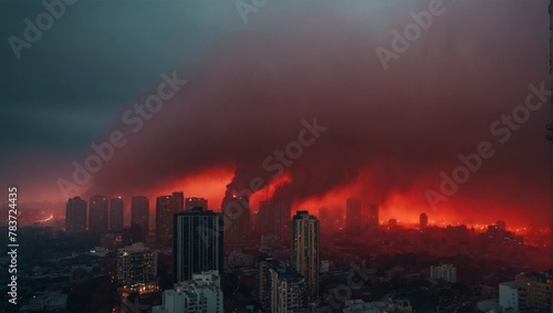 time lapse of clouds over city