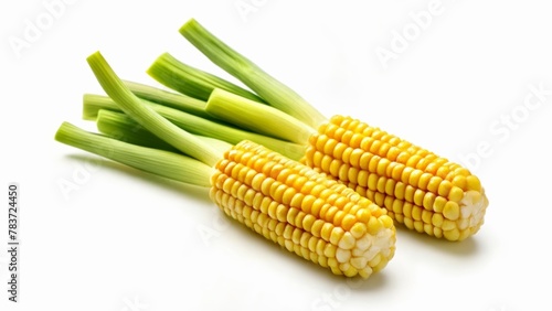  Fresh corn on the cob and celery stalks ready for a healthy meal photo