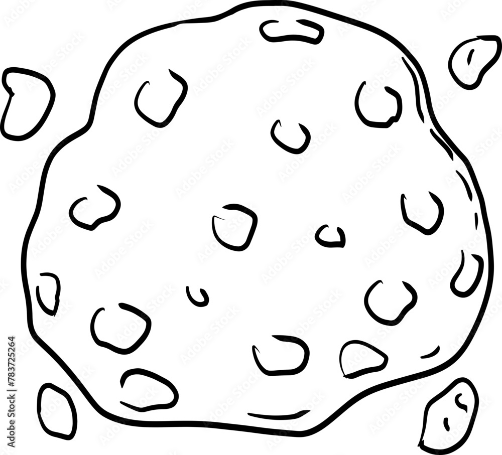 hand drawn asteroid