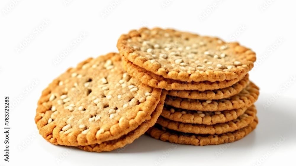  Deliciously crunchy goldenbrown cookies with sesame seeds