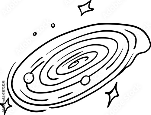 hand drawn galaxy