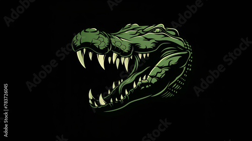 A fierce crocodile logo © Alizeh