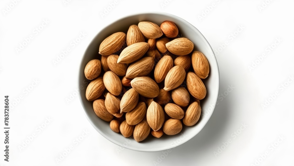 A bowl of fresh almonds ready to be enjoyed A bowl of fresh almonds ready to be enjoyed