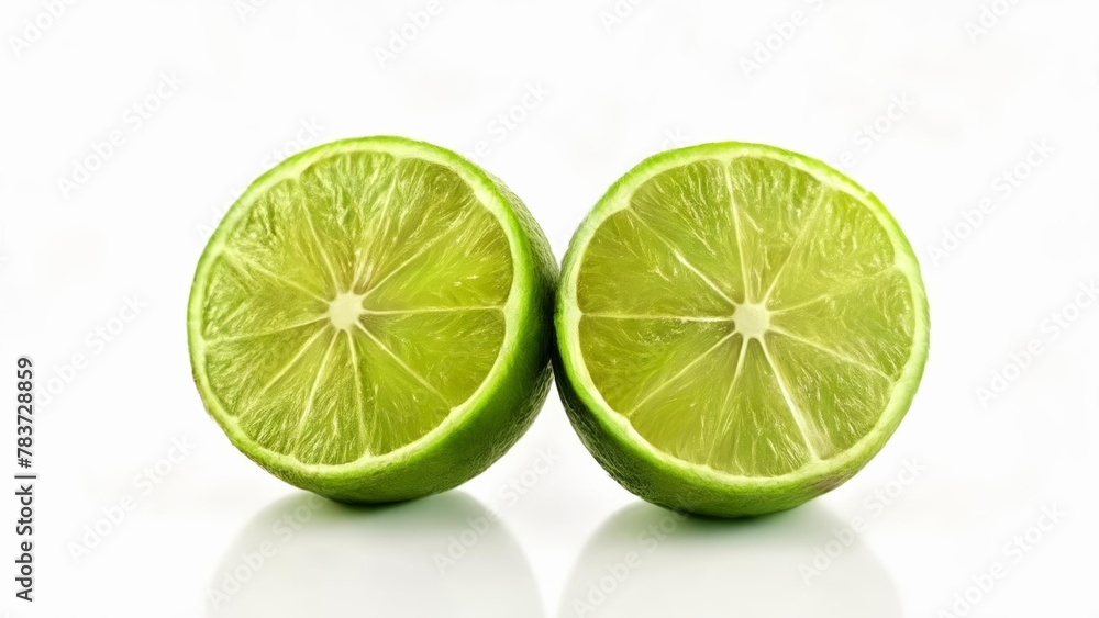  Fresh and zesty lime halves ready to add a tangy twist to your dish