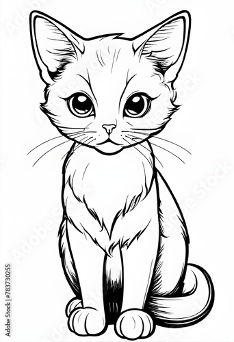 Colorful Kitten Coloring Pages for Little Ones  Bright and Cheery Designs 