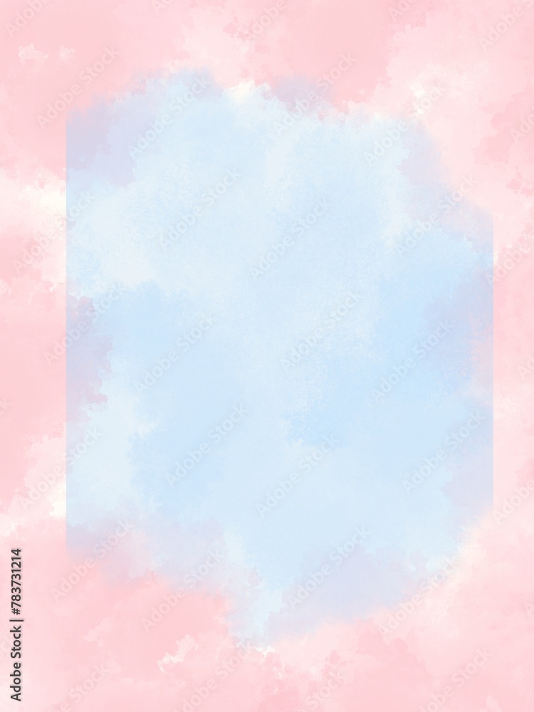 Obraz premium The colorful frame background with clouds and fog 