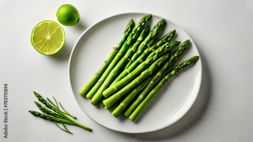 Fresh asparagus and lime a healthy and vibrant meal Fresh asparagus and lime a healthy and vibrant meal