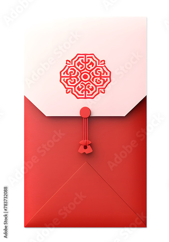Lucky red envelope, chinese new year festival isolated transparent background. PNG