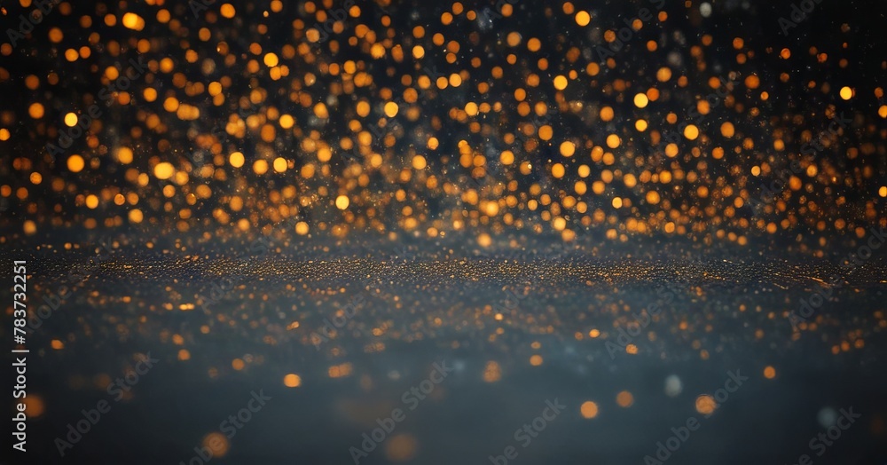 Falling gold lights gala texture gold abstract sparkle dust particles light dark pattern Gold overlay bokeh