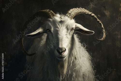 Eerie Bathomet goat satana. Cult animal. Generate Ai