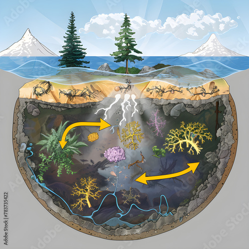 Comprehensive Illustration of Biological Nitrogen Cycle Explaining Various Conversion Steps