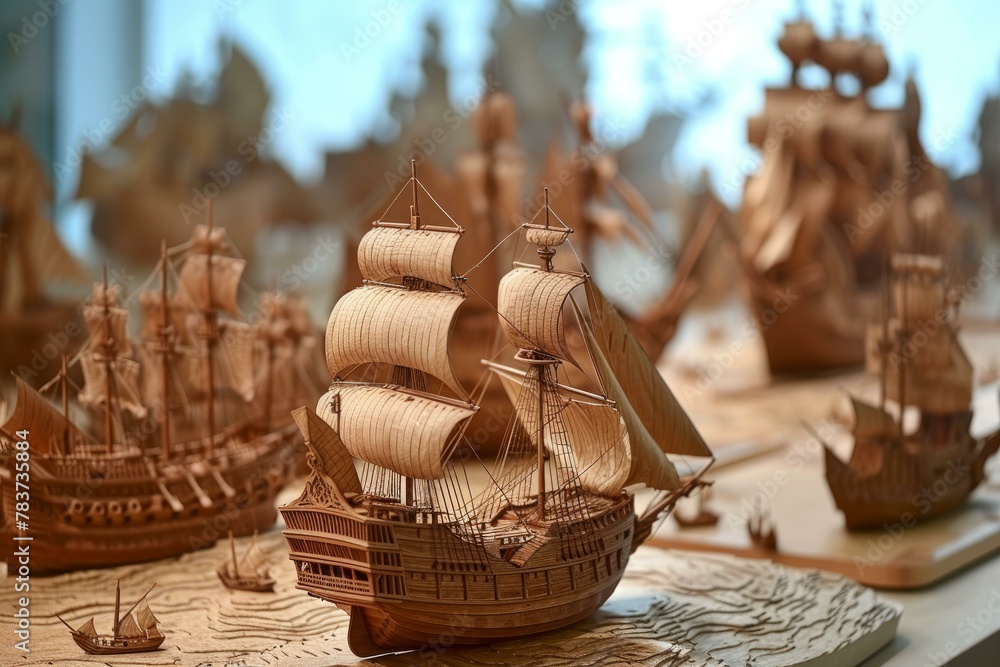Formidable Battle wooden ship sea. Water ocean travel. Generate Ai Formidable Battle wooden ship sea. Water ocean travel. Generate Ai