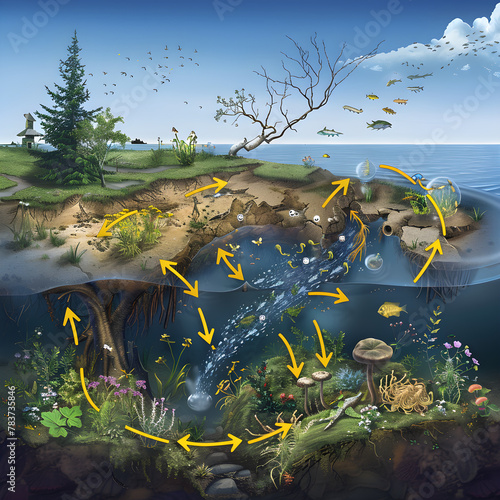 Comprehensive Illustration of Biological Nitrogen Cycle Explaining Various Conversion Steps