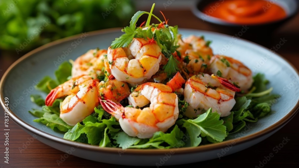 Delicious seafood delight ready to be savored Delicious seafood delight ready to be savored