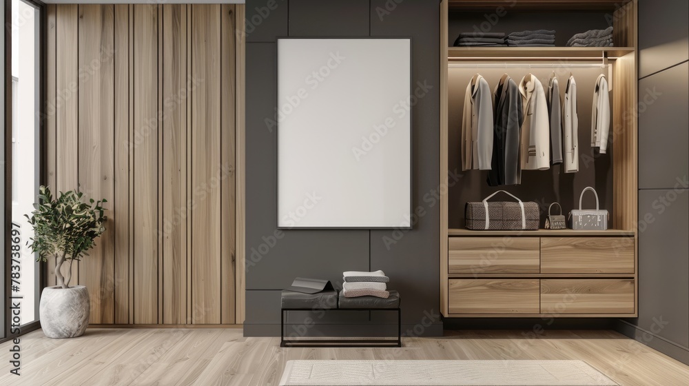 Framed mockup, ISO paper size A. Cabinet wall poster mockup. Interior mockup with house background. Framed mockup, ISO paper size A. Cabinet wall poster mockup. Interior mockup with house background.