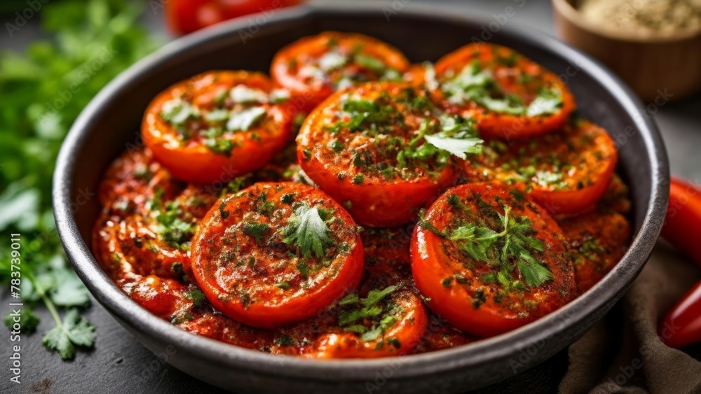  Deliciously roasted tomatoes with fresh herbs