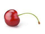 Red cherry isolated on white background