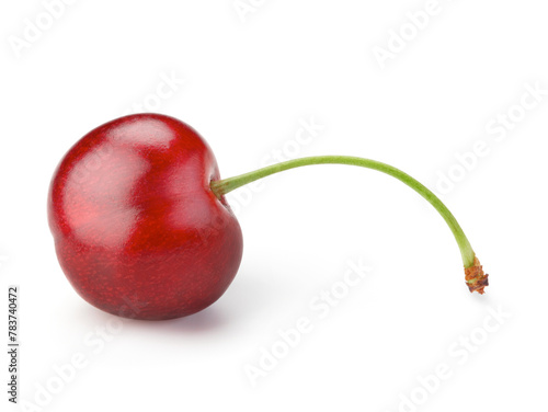 Red cherry isolated on white background