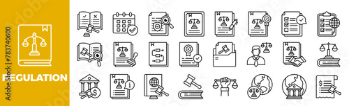Regulation Icon Set For Design Elements	
