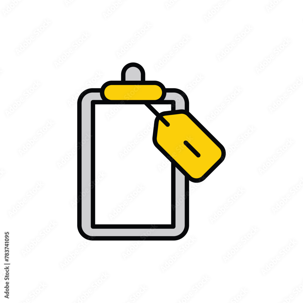 Fototapeta premium Clipboard icon design with white background stock illustration