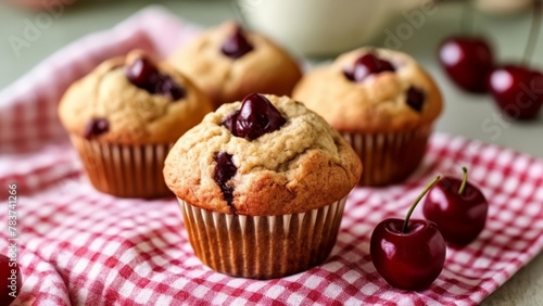  Delicious cherry muffins ready to be enjoyed