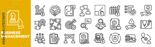 Business Management Icon Set For Design Elements 