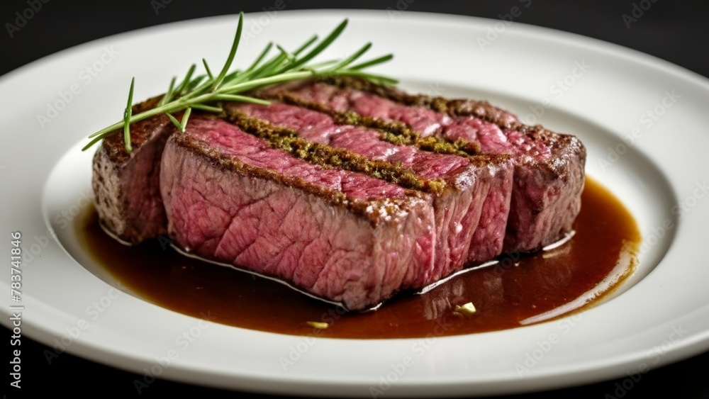 Deliciously cooked steak ready to be savored Deliciously cooked steak ready to be savored