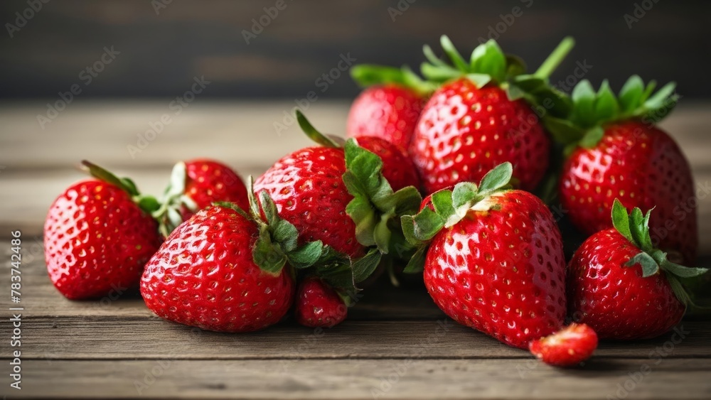  Fresh strawberries ripe and ready