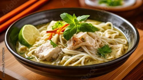  Delicious noodle soup ready to be savored