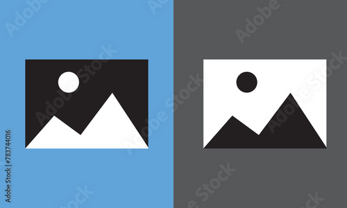 Picture icons set. photo gallery sign and symbol. image icon. image icon. Vector illustration