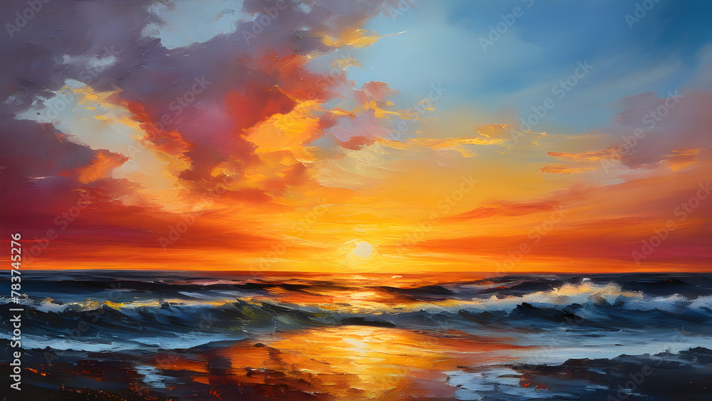 Sunset gracing the Atlantic Ocean