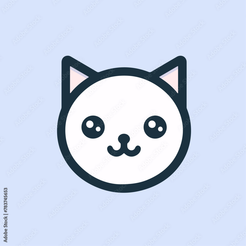 Adorable Whiskers: A Delightful Illustration Featuring the Playful and Sweet Face of a Cute Cat. Adorable Whiskers: A Delightful Illustration Featuring the Playful and Sweet Face of a Cute Cat.
