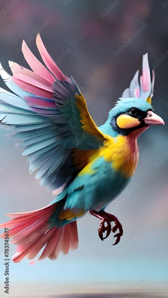 Obraz premium rainbow lorikeet in flight